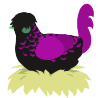 (unnamed), a sable and plum chicken with a half-lace pattern