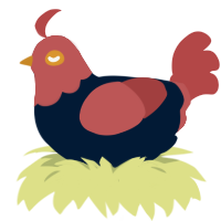 sunset blues, a tumblr and red chicken with a head pattern
