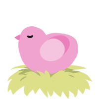A pink chicken