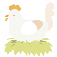 Lord R Kim III, a white and cream chicken