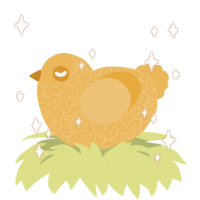 A honey chicken with a double-lace pattern