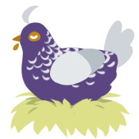 A overcast and mist chicken with a half-lace pattern