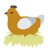 ranch chicken nugget, a ochre and mist chicken