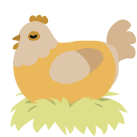 Banana Creme, a honey and beige chicken with a head pattern