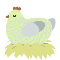 Cucumber Gatorade, a apple and silver chicken with a lace pattern