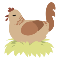 A beige and brown chicken with a neck-band pattern