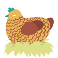 basket, a honey and russet chicken with a lace pattern