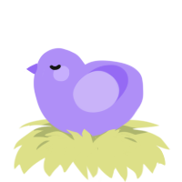 A lilac chicken