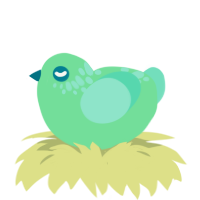 A spring and mint chicken with a neck-speckle pattern