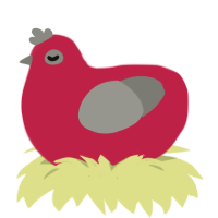 A crimson and ash chicken