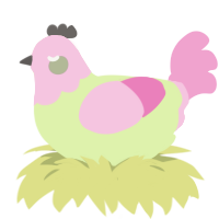 The Game, a apple and pink chicken with a head pattern