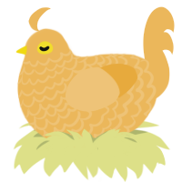 A honey chicken with a lace pattern