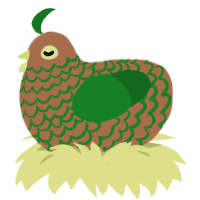 Thin Mint, a brown and leaf chicken with a lace pattern