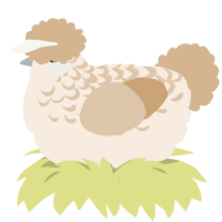 A cream and beige chicken with a half-lace pattern