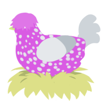 (unnamed), a orchid and mist chicken with a speckle pattern
