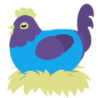 A sky and overcast chicken with a head pattern