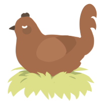 A brown chicken