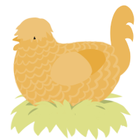 A honey chicken with a lace pattern