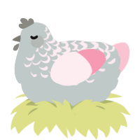 A silver and rose chicken with a half-lace pattern