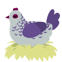 A silver and overcast chicken with a half-lace pattern