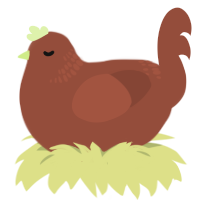 A russet chicken with a neck-band pattern