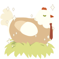 Charm, a beige and cream chicken with a head pattern