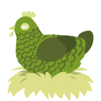 (unnamed), a chartreuse and olive chicken with a lace pattern