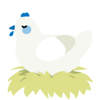 A white chicken