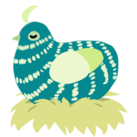 YOU WOULD NOT, a teal and apple chicken with a bar pattern