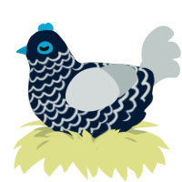 Seeper, a tumblr and silver chicken with a lace pattern