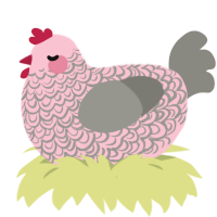 Macramé, a rose and ash chicken with a double-lace pattern