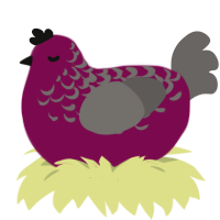 lineage cures g2, a wine and grey chicken with a half-lace pattern