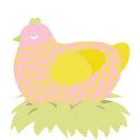 (unnamed), a rose and yellow chicken with a lace pattern