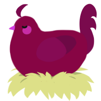 Menacing, a maroon and wine chicken