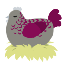 (unnamed), a ash and wine chicken with a half-lace pattern