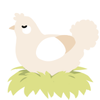 A cream chicken