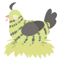 (unnamed), a lemon and grey chicken with a bar pattern