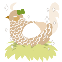 A beige and cream chicken with a lace pattern