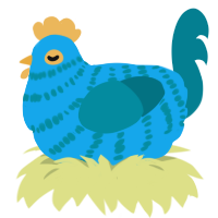 tbn, a sky and sea chicken with a bar pattern