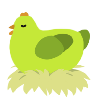 Lima Bean, a lime and chartreuse chicken