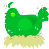 A viridian chicken