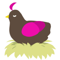 A bark and fuchsia chicken