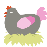 Pink Pepper, a ash and pink chicken