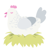 2 mods xxx, a white and mist chicken with a half-lace pattern