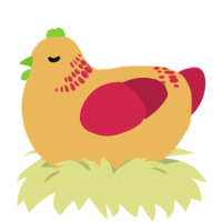 A honey and crimson chicken with a neck-band pattern