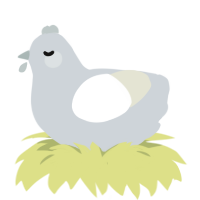 Baseplate, a mist and white chicken
