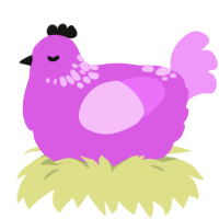 (unnamed), a orchid and lavender chicken with a neck-speckle pattern