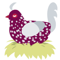 i keep getting this, a wine and mist chicken with a speckle pattern