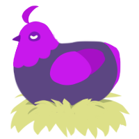 (unnamed), a overcast and amethyst chicken with a head pattern
