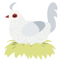 (unnamed), a white and mist chicken with a double-lace pattern